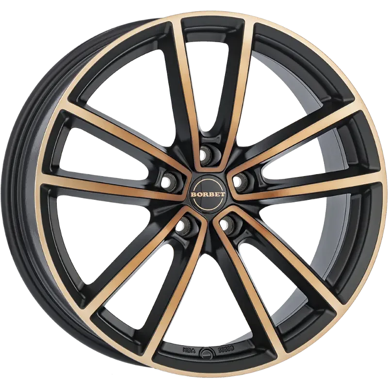 Borbet W black copper polished matt 8,00x18 5x112,00 ET40,00