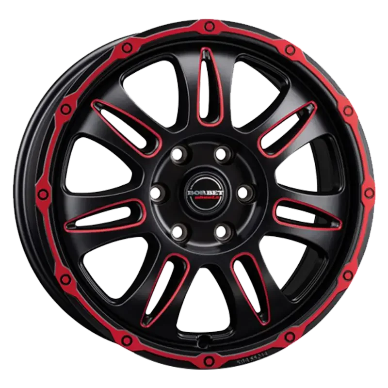 Borbet CW8 red rim window polished matt 8,00x18 6x120,00 ET45,00