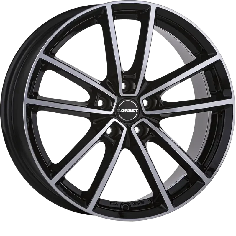Borbet W black polished 7,00x17 5x112,00 ET43,00