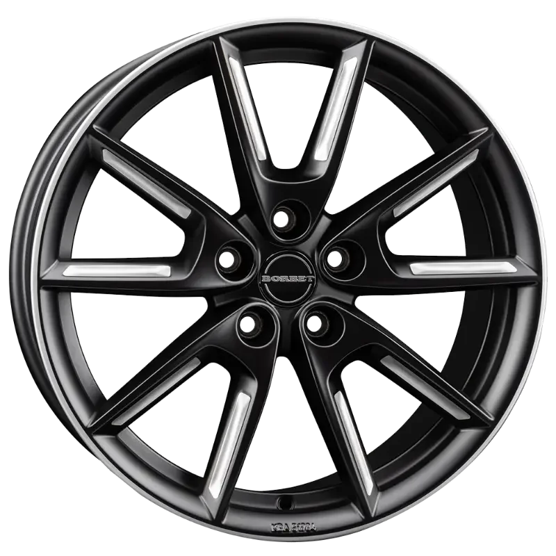 Borbet LX18 black silver spoke rim 8,00x18 5x112,00 ET44,00
